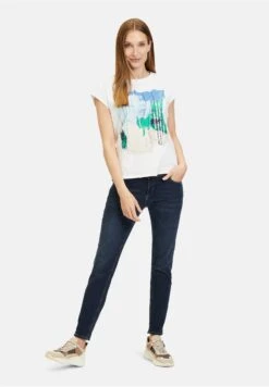 Casual Met Print - T-Shirt Print - Witte Blauwe 9 Casual Met Print - T-Shirt Print - Witte Blauwe -Only Mode Winkel 164a7c5d4d084a7abc7cb0abdb294fcb