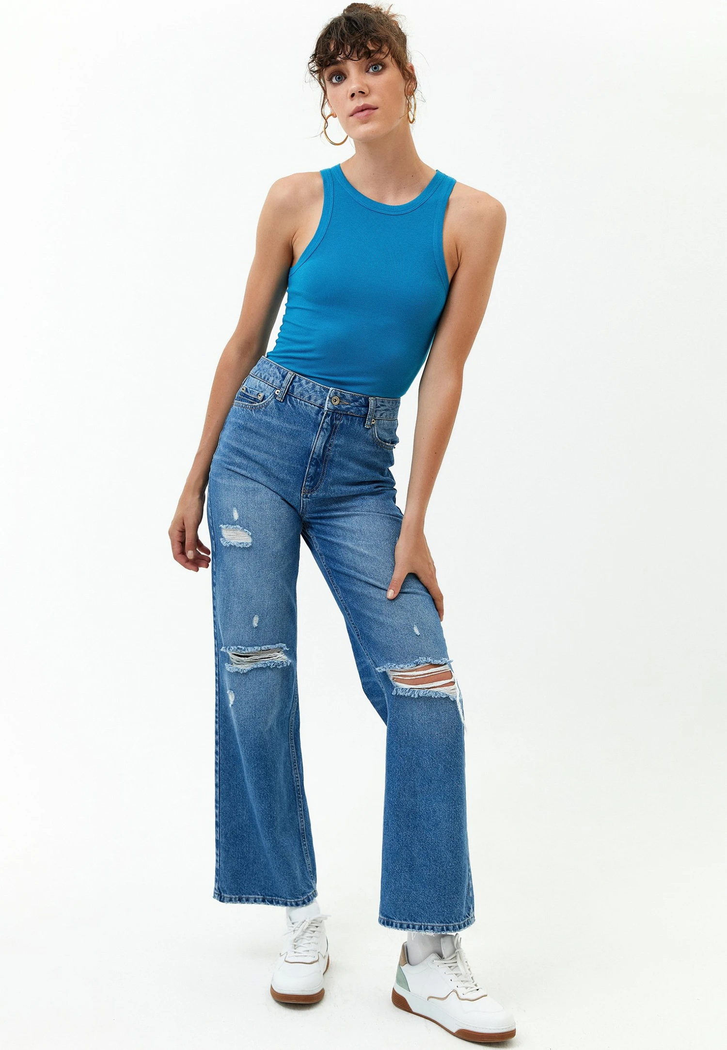 Relaxed Fit Jeans - Mid Denim 2 Relaxed Fit Jeans - Mid Denim - Afbeelding 2
