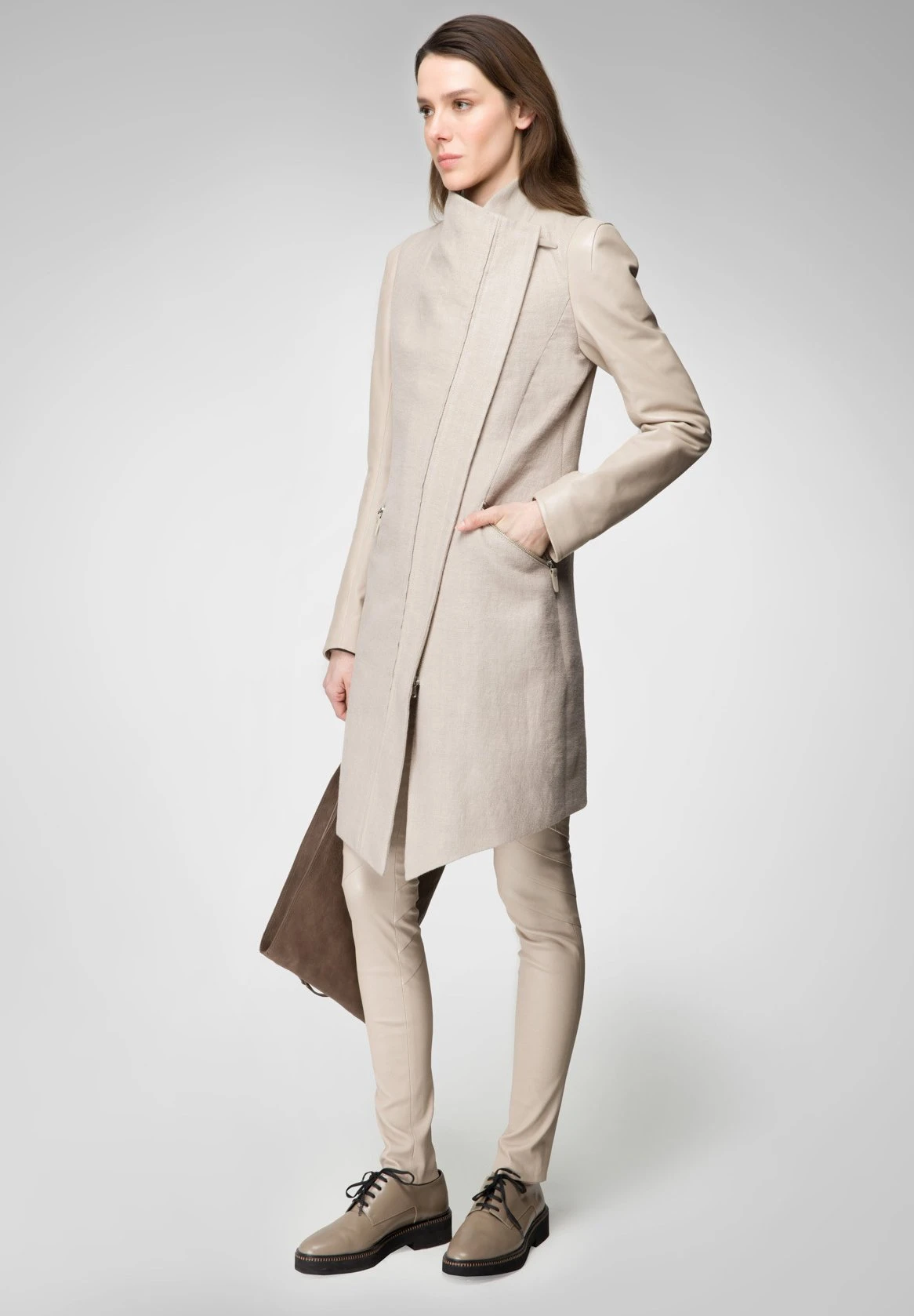 Lisa - Mantel - Stone Beige 4 Lisa - Mantel - Stone Beige - Afbeelding 4