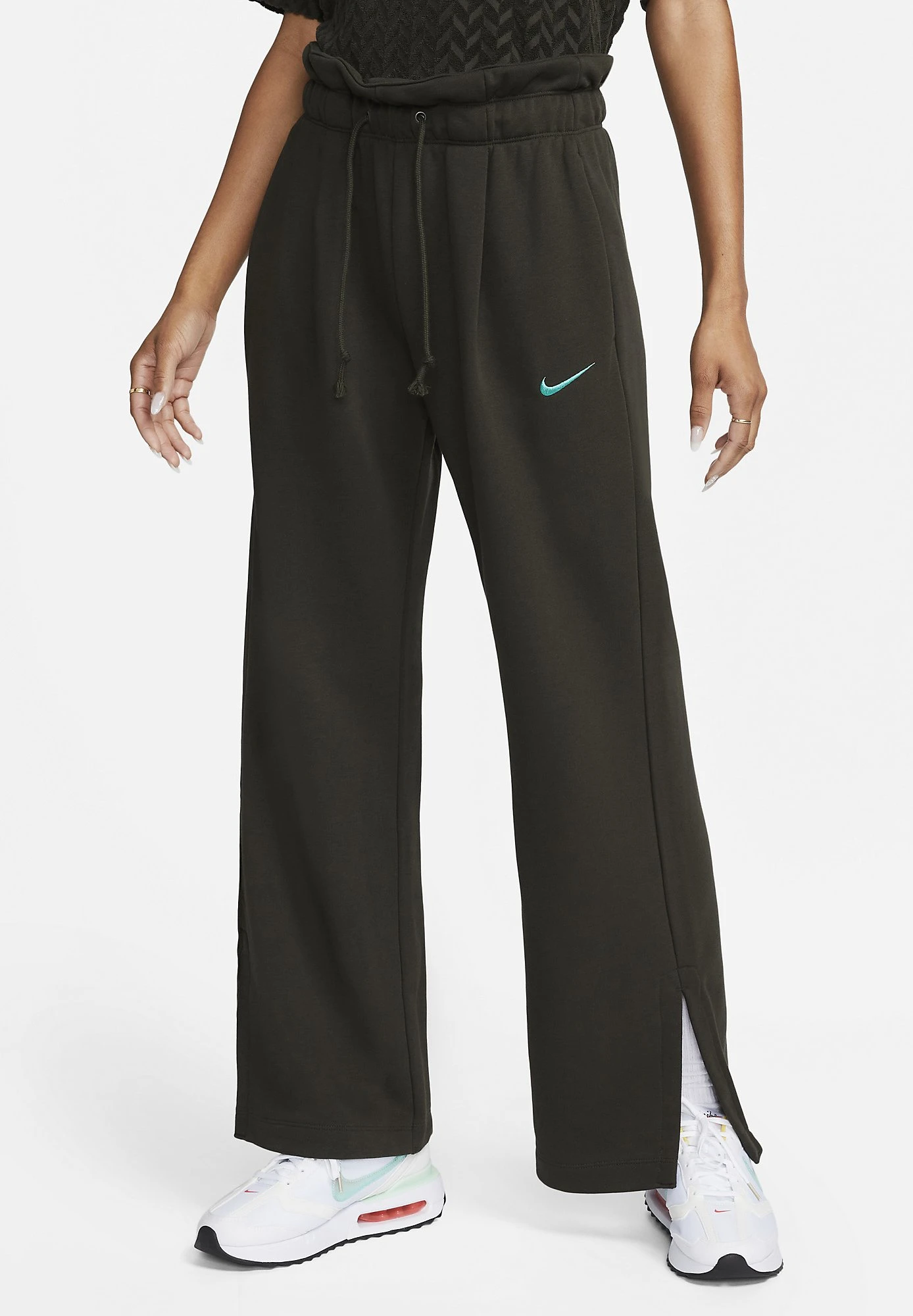 Nike Sportswear W Evrdy Mod Flc Oh Pnt - Trainingsbroek - Sequoia/Light Menta 1 Nike Sportswear W Evrdy Mod Flc Oh Pnt - Trainingsbroek - Sequoia/Light Menta