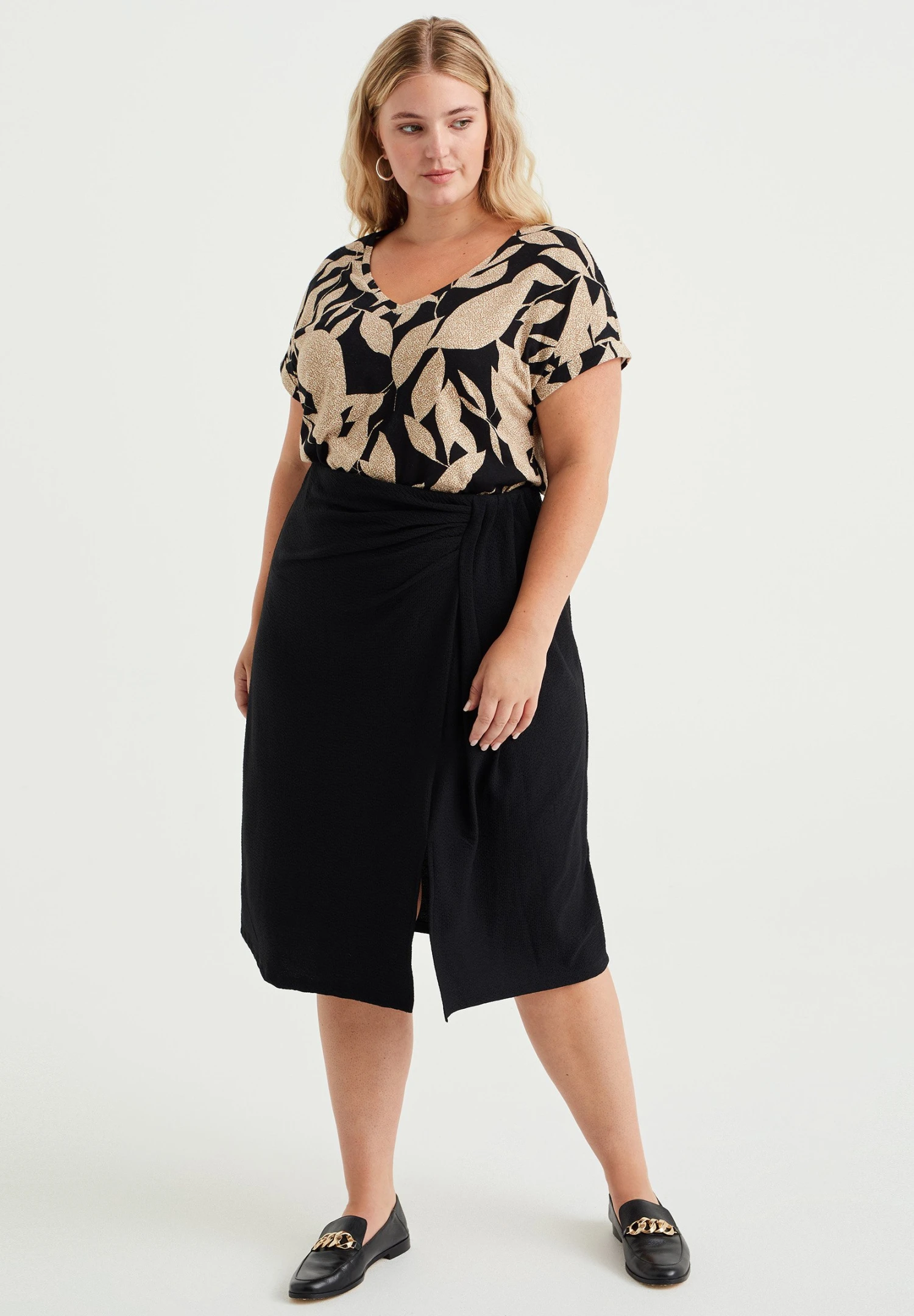 WE FASHION Curve - A-Lijn Rok - Black 2 WE FASHION Curve - A-Lijn Rok - Black - Afbeelding 2