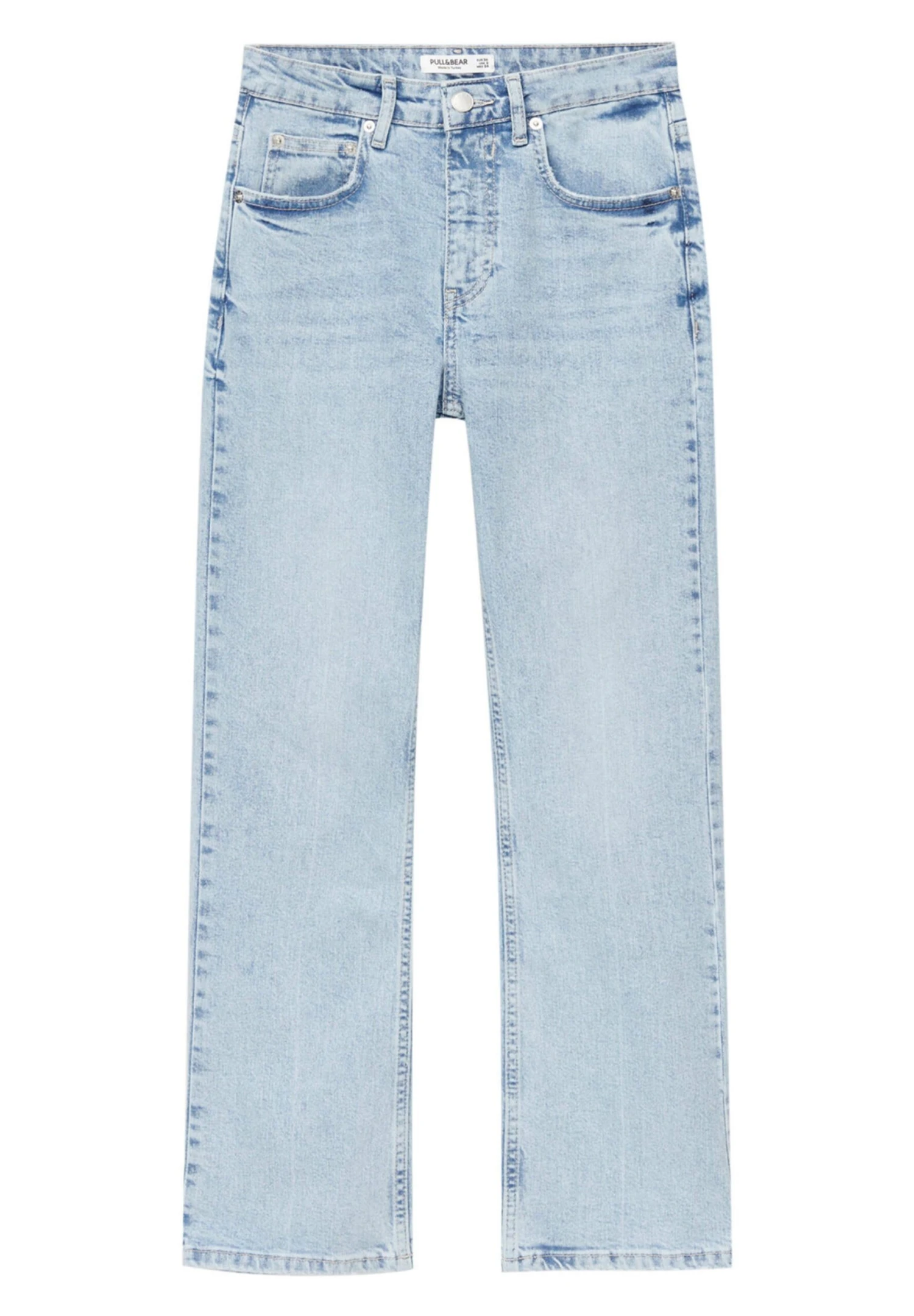PULL & BEAR Flared High-Waist - Straight Leg Jeans - Blue Denim 7 PULL & BEAR Flared High-Waist - Straight Leg Jeans - Blue Denim - Afbeelding 7