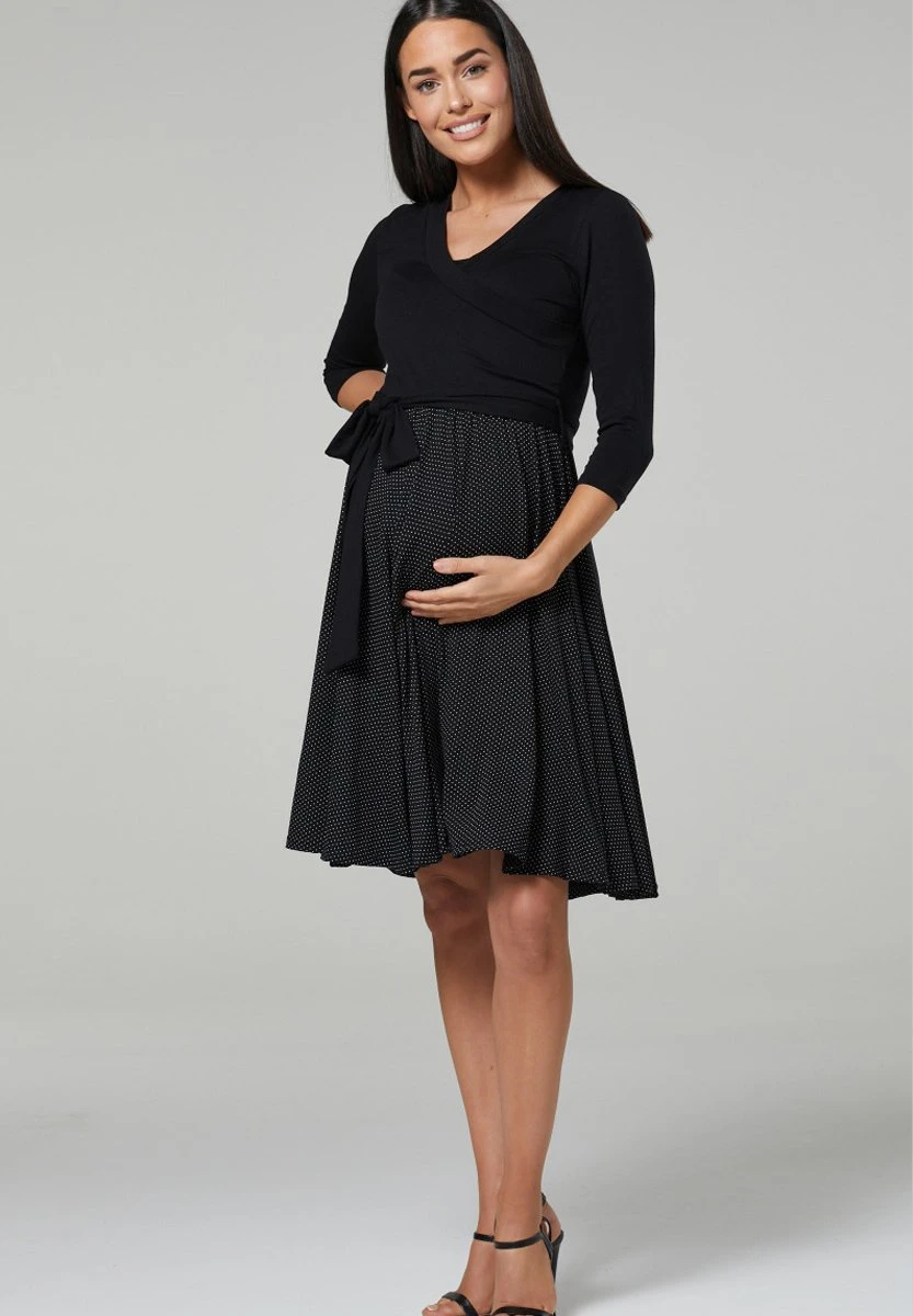 Umstandsnachthemd Mit Stillfunktion - Jurk - Schwarze Punkte 4 Umstandsnachthemd Mit Stillfunktion - Jurk - Schwarze Punkte - Afbeelding 4