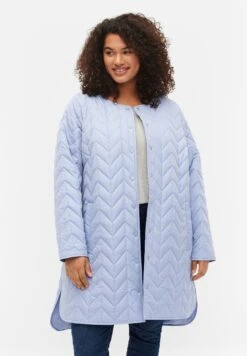 Zizzi Quilted With Buttons - Winterjas - Eventide