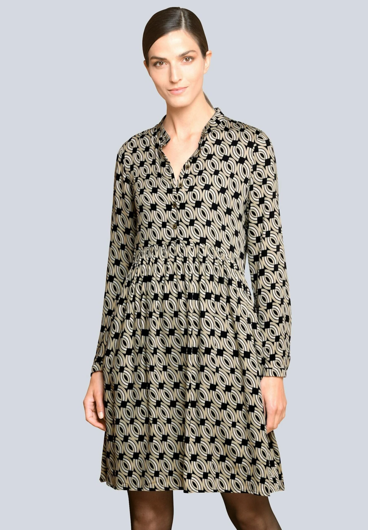 Blousejurk - Taupe 1 Blousejurk - Taupe