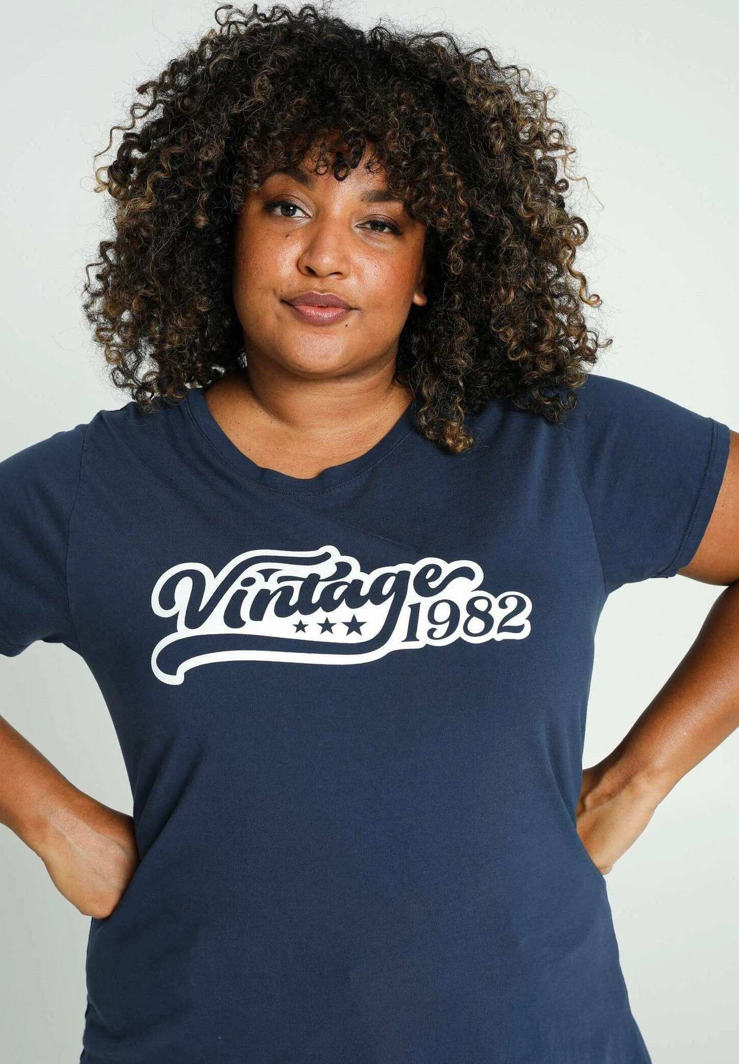 Vintage - T-Shirt Print - Navy 4 Vintage - T-Shirt Print - Navy - Afbeelding 4