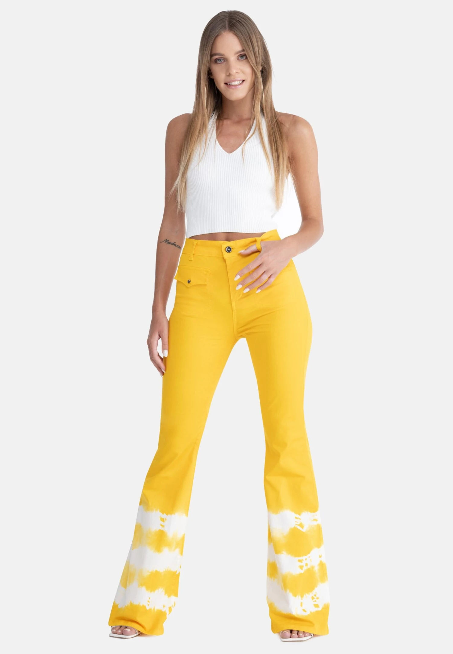 High Waist Sustainable Sanjose - Flared Jeans - Arancio 2 High Waist Sustainable Sanjose - Flared Jeans - Arancio - Afbeelding 2