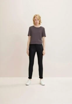 TOM TAILOR Denim Nela- Jeans Skinny Fit - Coated Black Denim