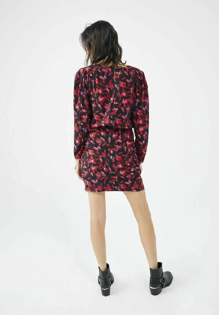 Ikks Mit Floralem Print - Jurk - Red 2 Ikks Mit Floralem Print - Jurk - Red - Afbeelding 2