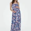 ONLY MATERNITY Mama Dessin Strap - Maxi-Jurk - Clear Sky