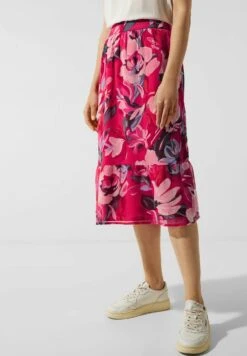 STREET ONE Volant Print - A-Lijn Rok - Pink