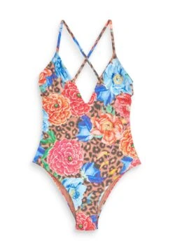 Plunge Tummy Control Standard - Badpak - Pink Brown Floral Leopard -Only Mode Winkel 1c65dbced4ac4a3aa6a8cdb17d18289b