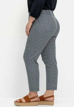 Sheego Schmale - Broek - Nachtblau Offwhite -Only Mode Winkel 1cc14d71744b4279923fc65ae7701ca3