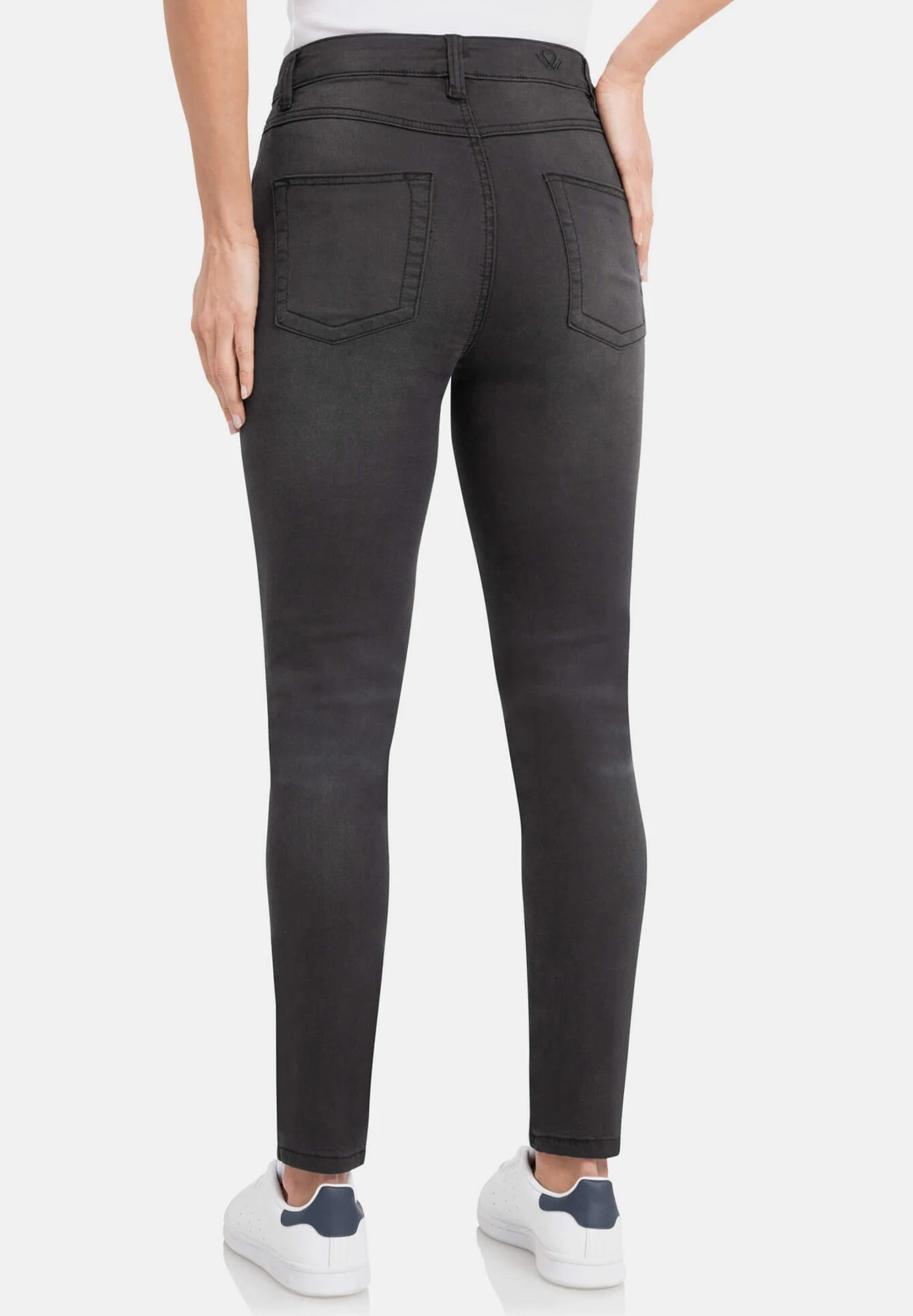 High Waist - Jeans Skinny Fit - Grau 2 High Waist - Jeans Skinny Fit - Grau - Afbeelding 2