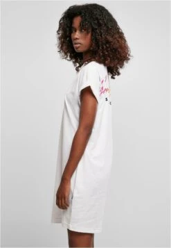 URBAN CLASSICS Ladies Rainbow Tee Dress - Jerseyjurk - White -Only Mode Winkel 1dc6fede1628443e8504643230fe373f