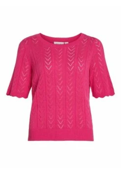 Vila Kurzärmeliges - T-Shirt Print - Pink Yarrow -Only Mode Winkel 1e19133450db4e478b277be74b1243a8