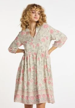 Usha Carnea - Jurk - Weiss Mehrfarbig