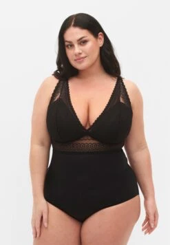 Zizzi With And Lightly Padded Cups - Body - Black