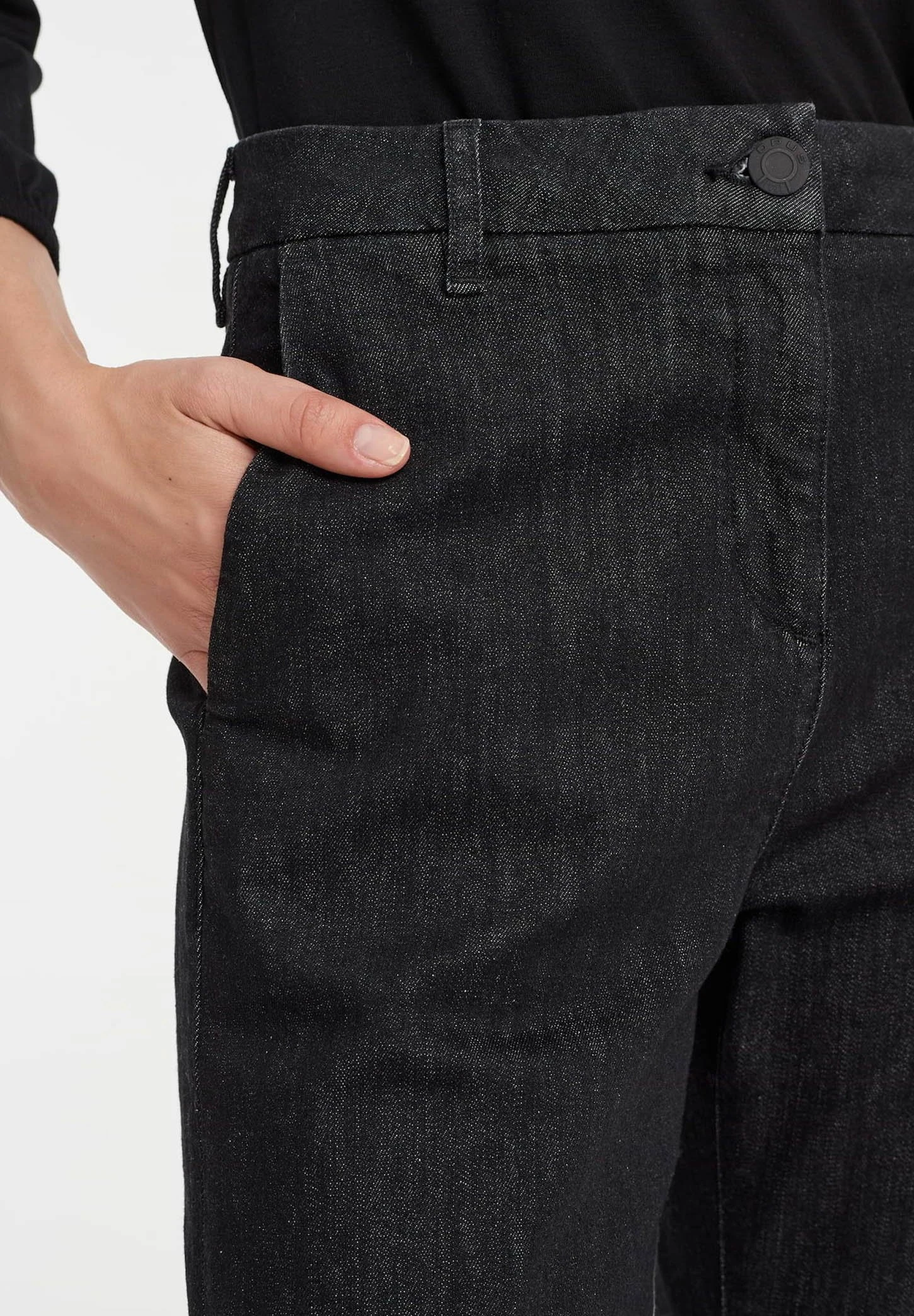 OPUS Mila Pure - Flared Jeans - Deep Black 4 OPUS Mila Pure - Flared Jeans - Deep Black - Afbeelding 4