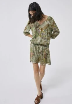 Ikks Print - Jurk - Green -Only Mode Winkel 210451800f7540aa823fc912951858e2