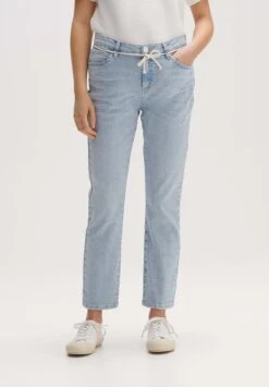 OPUS Louis Destroyed - Slim Fit Jeans - Bleached Mid Blue