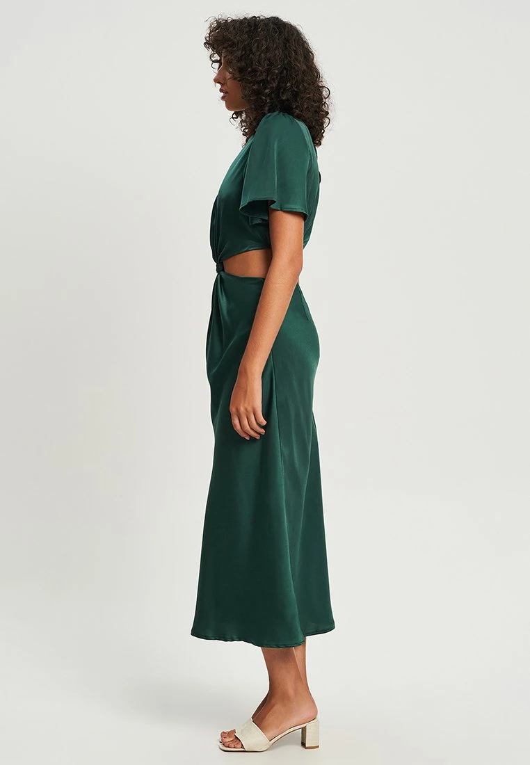 Calli Paislee Midi- Cocktailjurk - Emerald 4 Calli Paislee Midi- Cocktailjurk - Emerald - Afbeelding 4