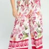 Lockere Mit Blumenmuster - Broek - Pink