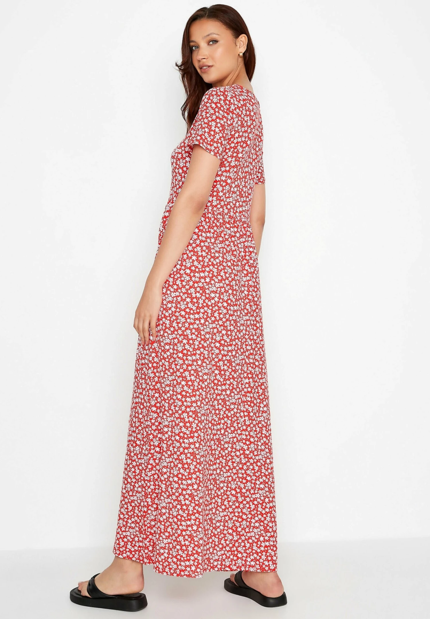 Ditsy Print - Maxi-Jurk - Red 2 Ditsy Print - Maxi-Jurk - Red - Afbeelding 2