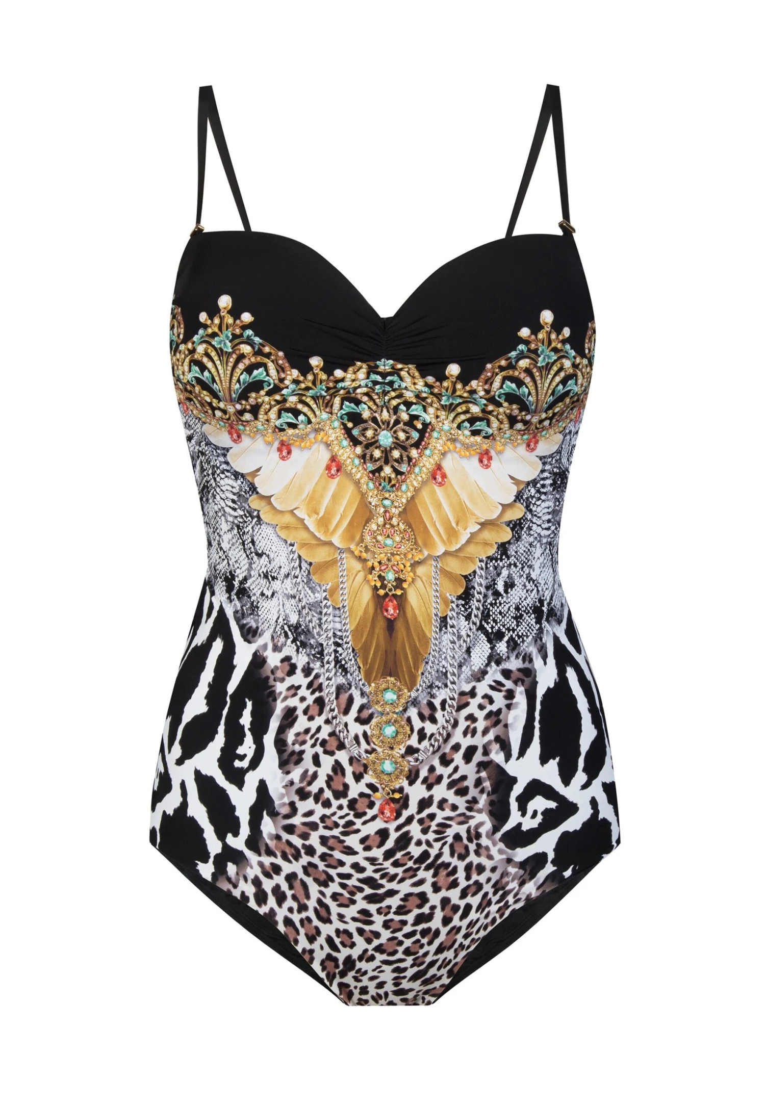 Wild Beauty - Badpak - Black/White Bk Wt Mc 5 Wild Beauty - Badpak - Black/White Bk Wt Mc - Afbeelding 5