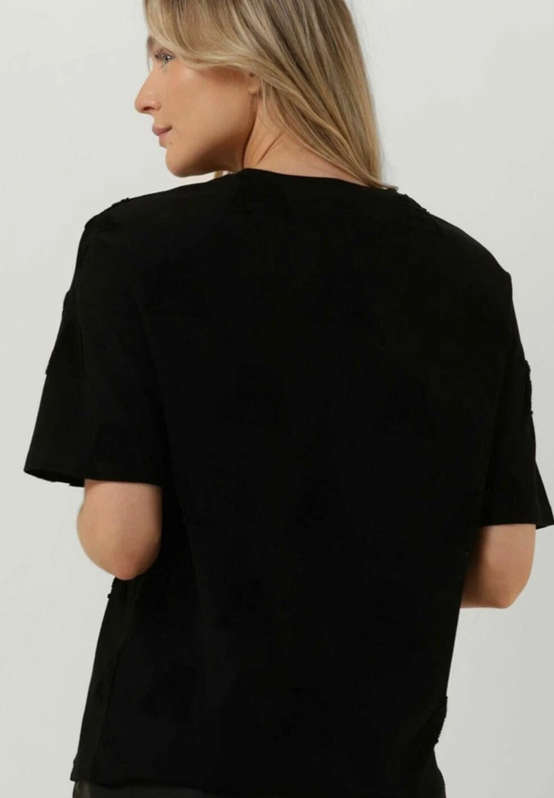 A Jacquard- T-Shirt Print - Zwart 2 A Jacquard- T-Shirt Print - Zwart - Afbeelding 2