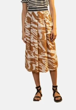 MORE&MORE Zebra - A-Lijn Rok - Braun
