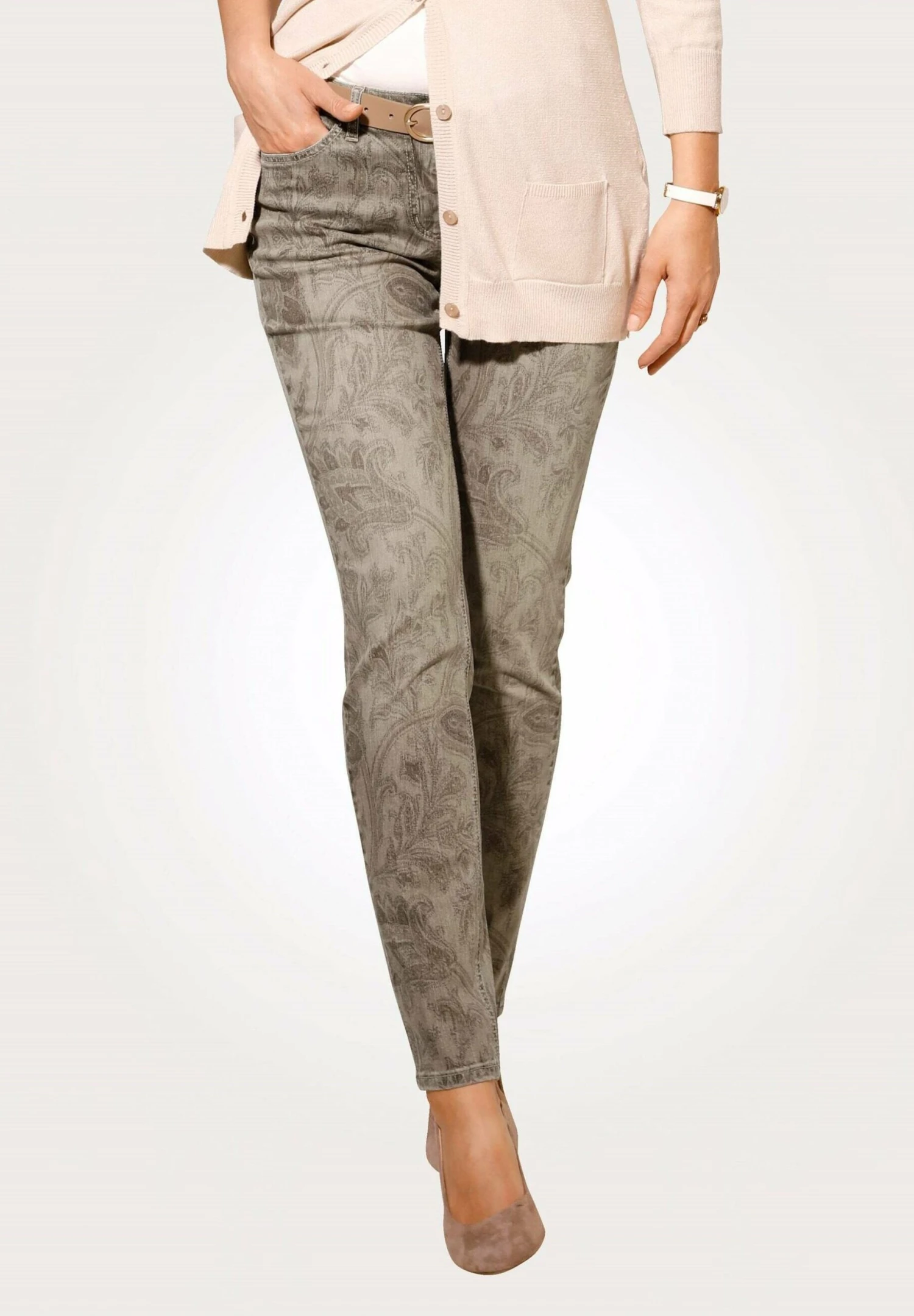 TONI Slim Fit Jeans - Beige 1 TONI Slim Fit Jeans - Beige