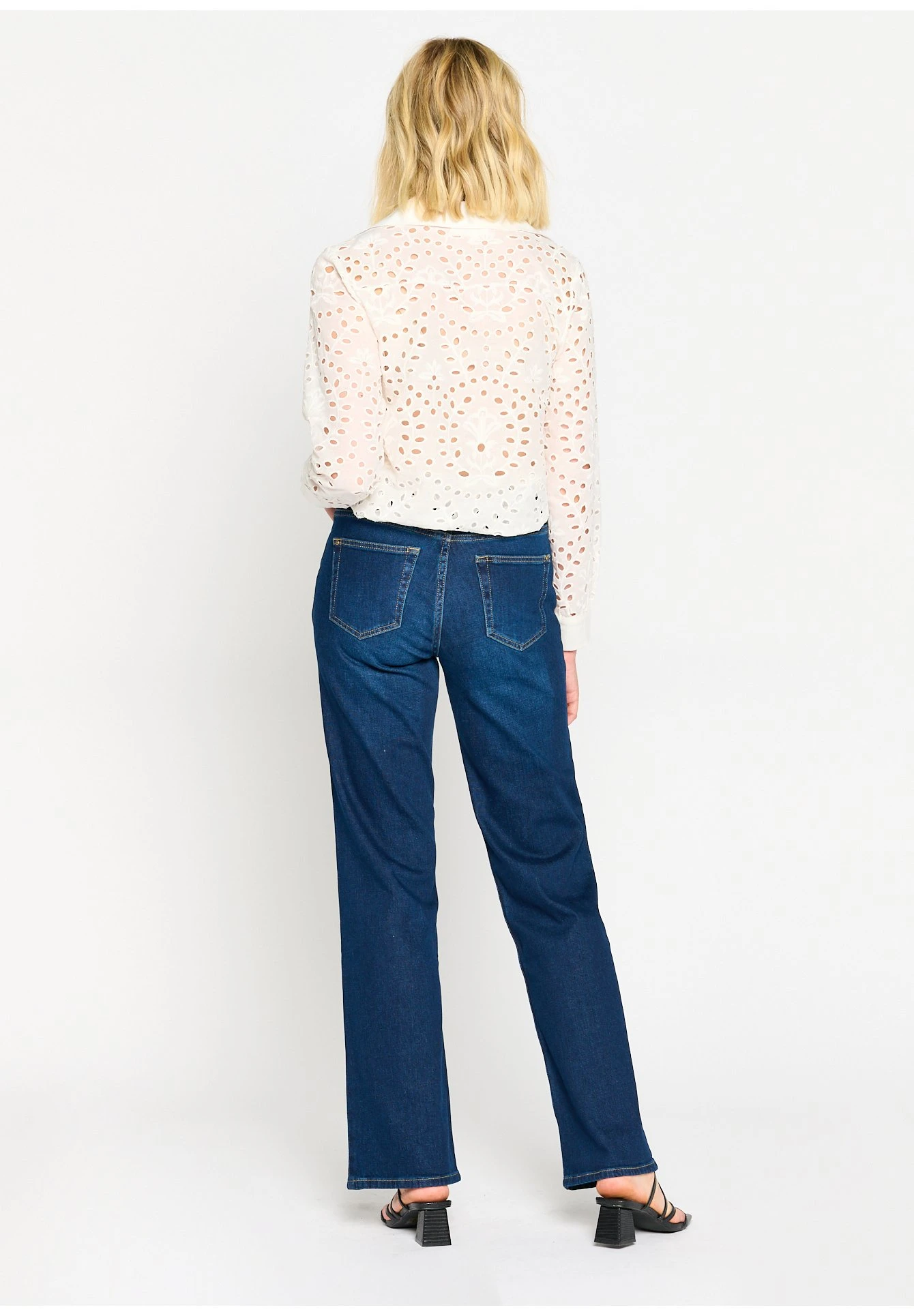 LOLALIZA Flared Jeans - Dark Blue 3 LOLALIZA Flared Jeans - Dark Blue - Afbeelding 3