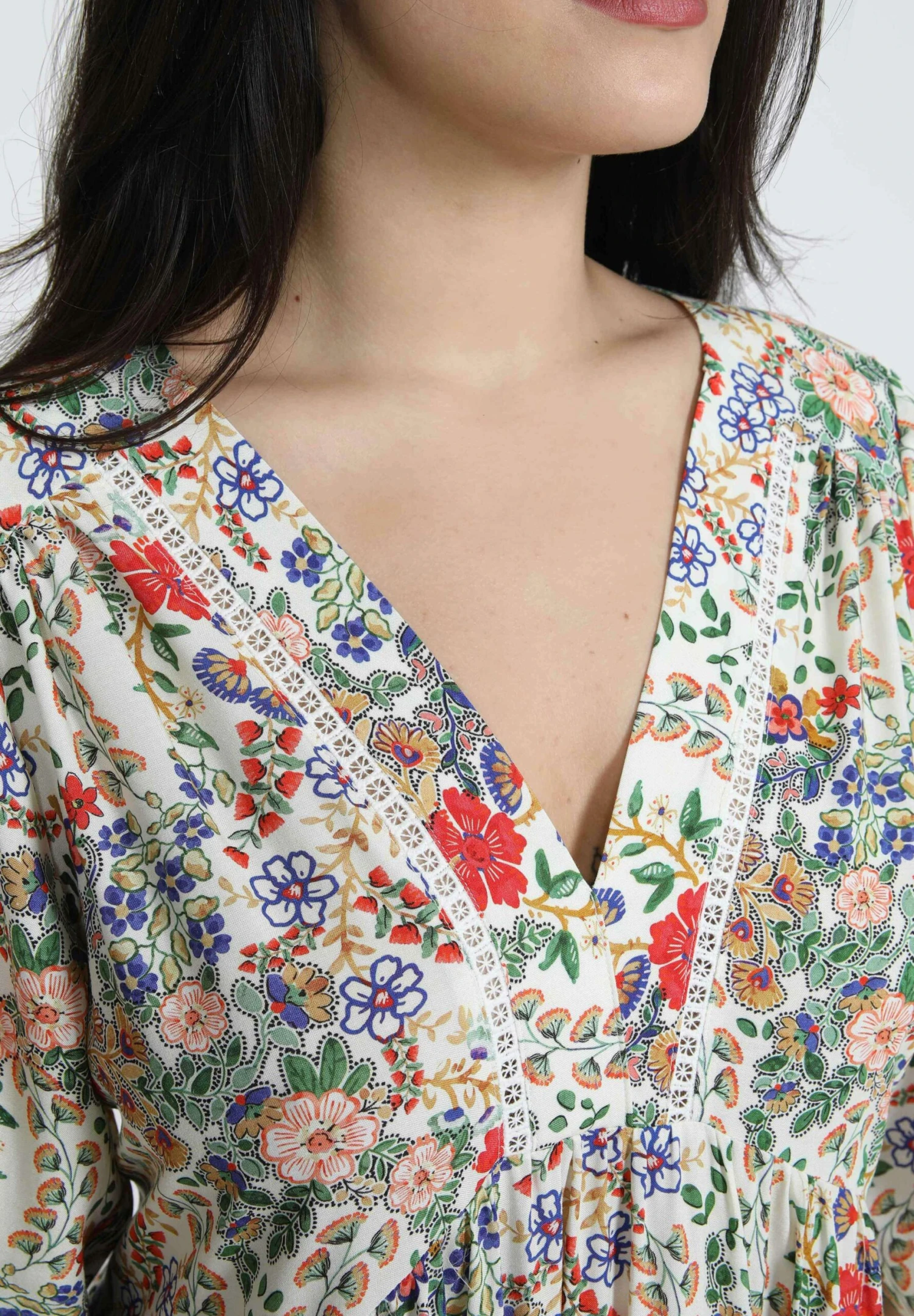 Longue De Sstyle Bohéme Motif Avec Une Base - Maxi-Jurk - Multicolore 5 Longue De Sstyle Bohéme Motif Avec Une Base - Maxi-Jurk - Multicolore - Afbeelding 5