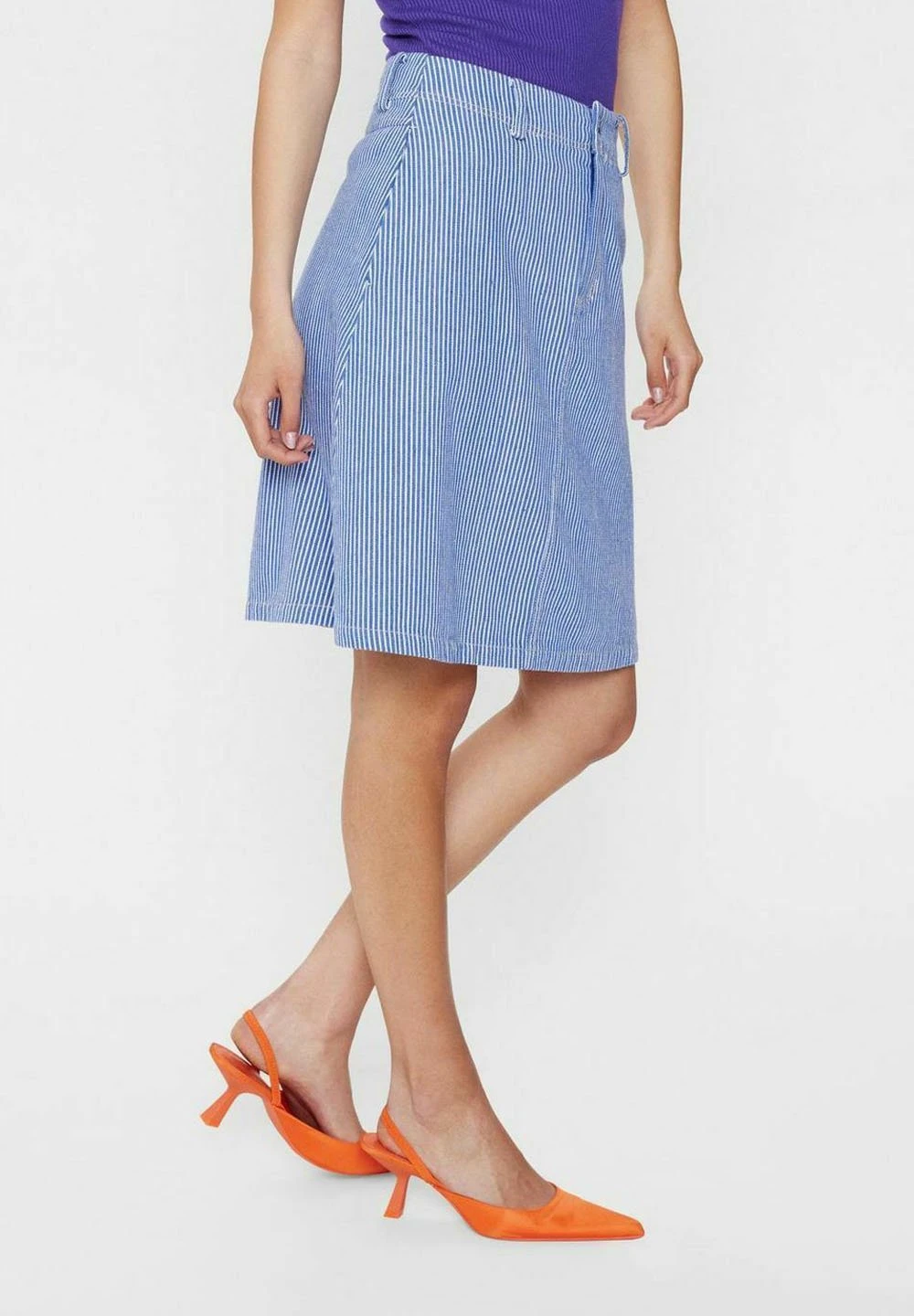 Nupernille- A-Lijn Rok - Medium Blue Denim 1 Nupernille- A-Lijn Rok - Medium Blue Denim