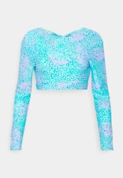 Seafolly Sea Skin Long Sleeve Crop Sunvest - Bikinitop - Vivid Green -Only Mode Winkel 26842b849a8440bfa39c12058e858ca6