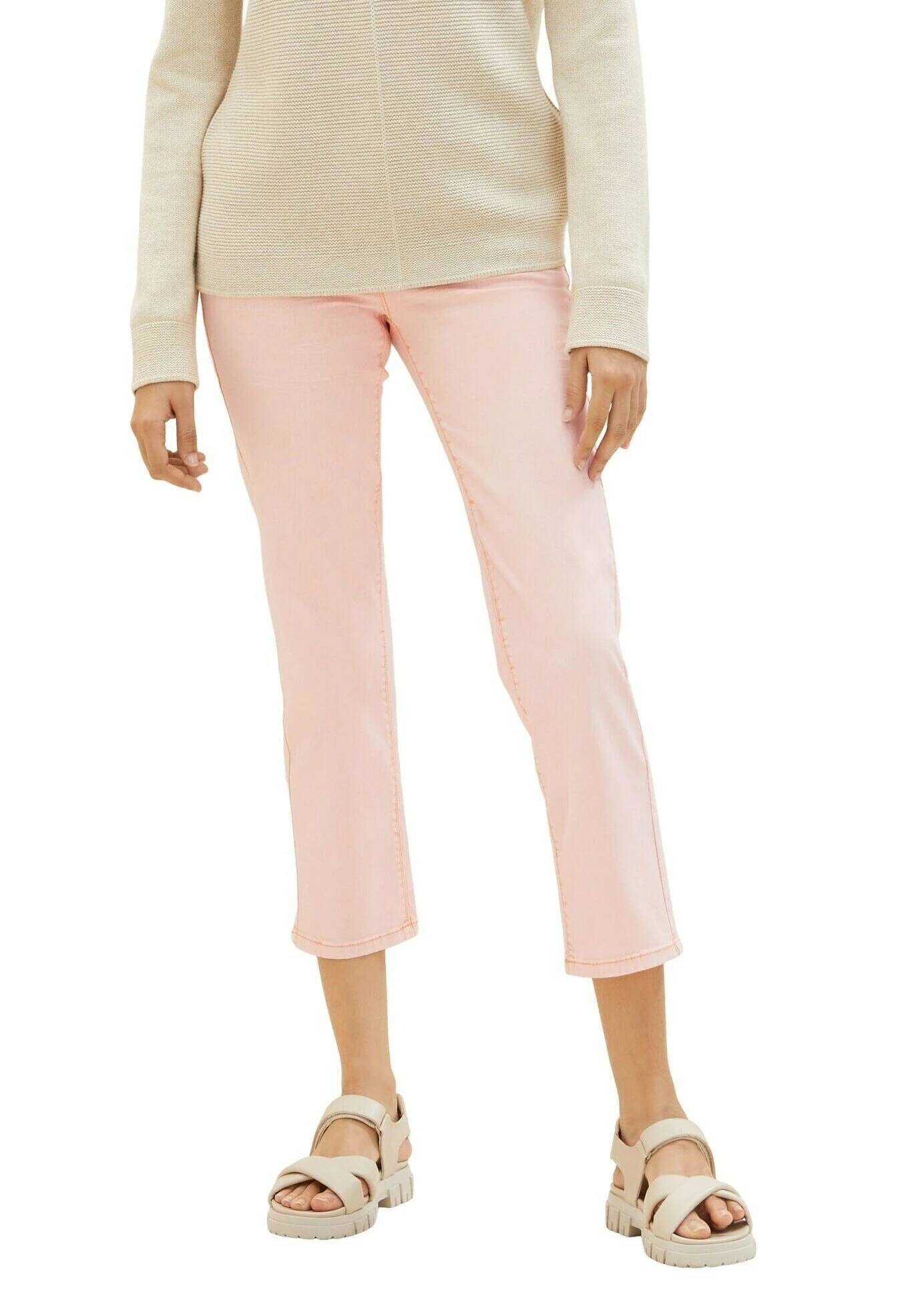 Tom Tailor Alexa Cropped - Straight Leg Jeans - Bright Mango Orange 8 Tom Tailor Alexa Cropped - Straight Leg Jeans - Bright Mango Orange - Afbeelding 8