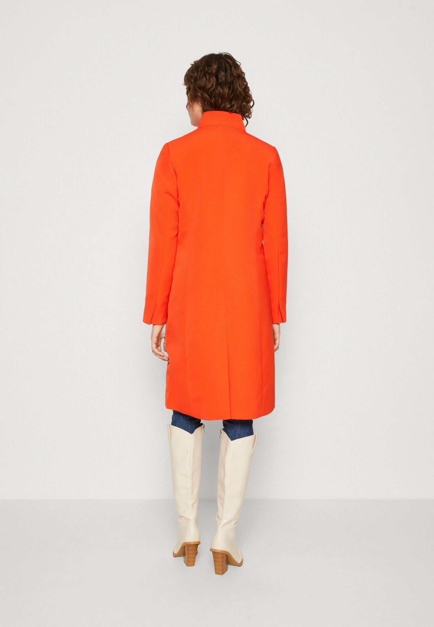 ESPRIT Fem Twill Ct - Mantel - Orange Red 3 ESPRIT Fem Twill Ct - Mantel - Orange Red - Afbeelding 3