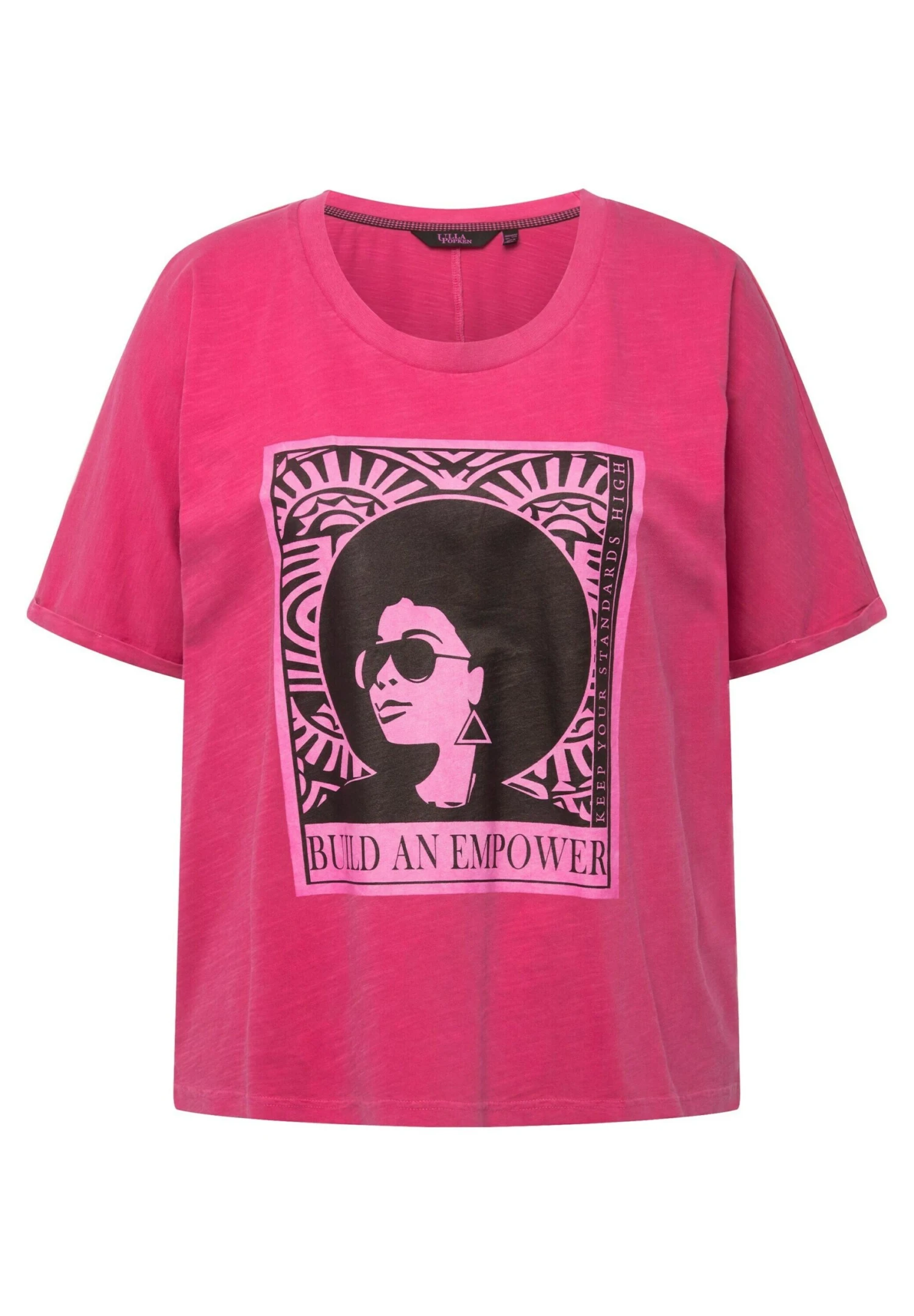 Ulla Popken Empower Short Sleeve Graphic - T-Shirt Print - Magenta Pink 5 Ulla Popken Empower Short Sleeve Graphic - T-Shirt Print - Magenta Pink - Afbeelding 5