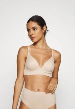 Schiesser Lounge Bra Microfaser Racerback - Invisible Soft - T-Shirt Bh - Nude