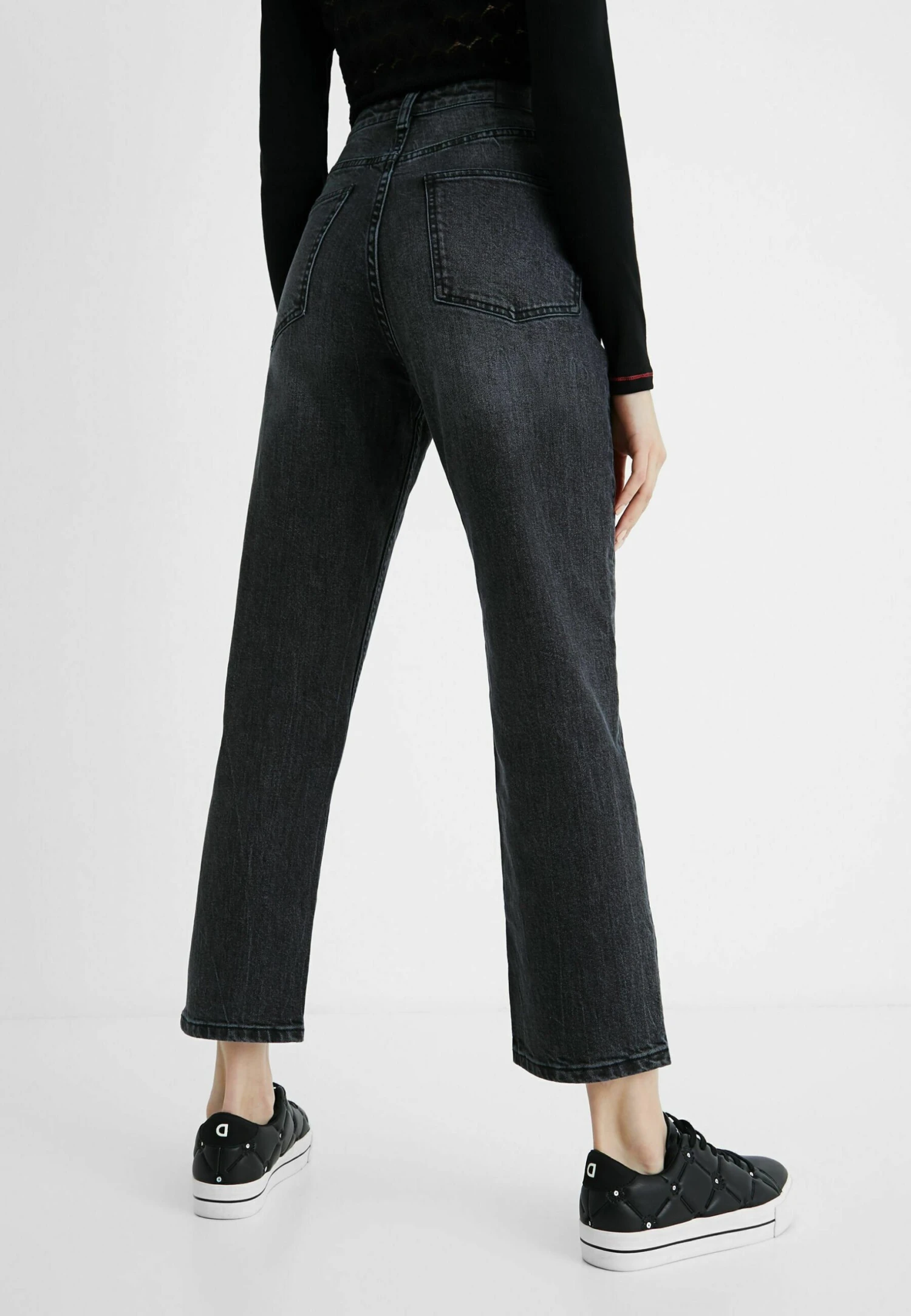 Desigual Straight Ankle Grazer - Straight Leg Jeans - Blue 3 Desigual Straight Ankle Grazer - Straight Leg Jeans - Blue - Afbeelding 3