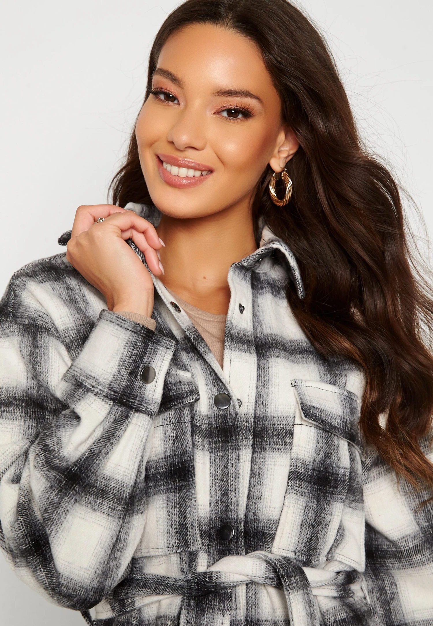 Sonya - Halflange Jas - Grey 4 Sonya - Halflange Jas - Grey - Afbeelding 4