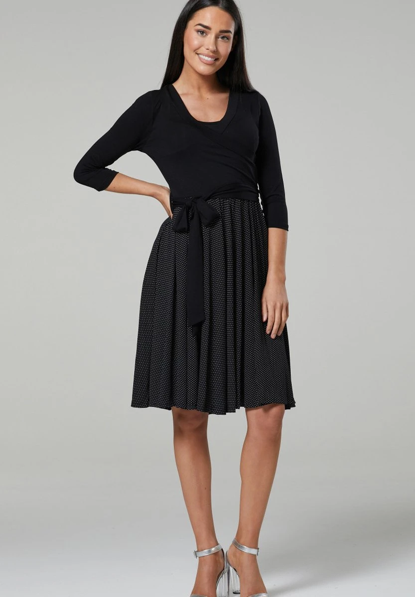 Umstandsnachthemd Mit Stillfunktion - Jurk - Schwarze Punkte 2 Umstandsnachthemd Mit Stillfunktion - Jurk - Schwarze Punkte - Afbeelding 2