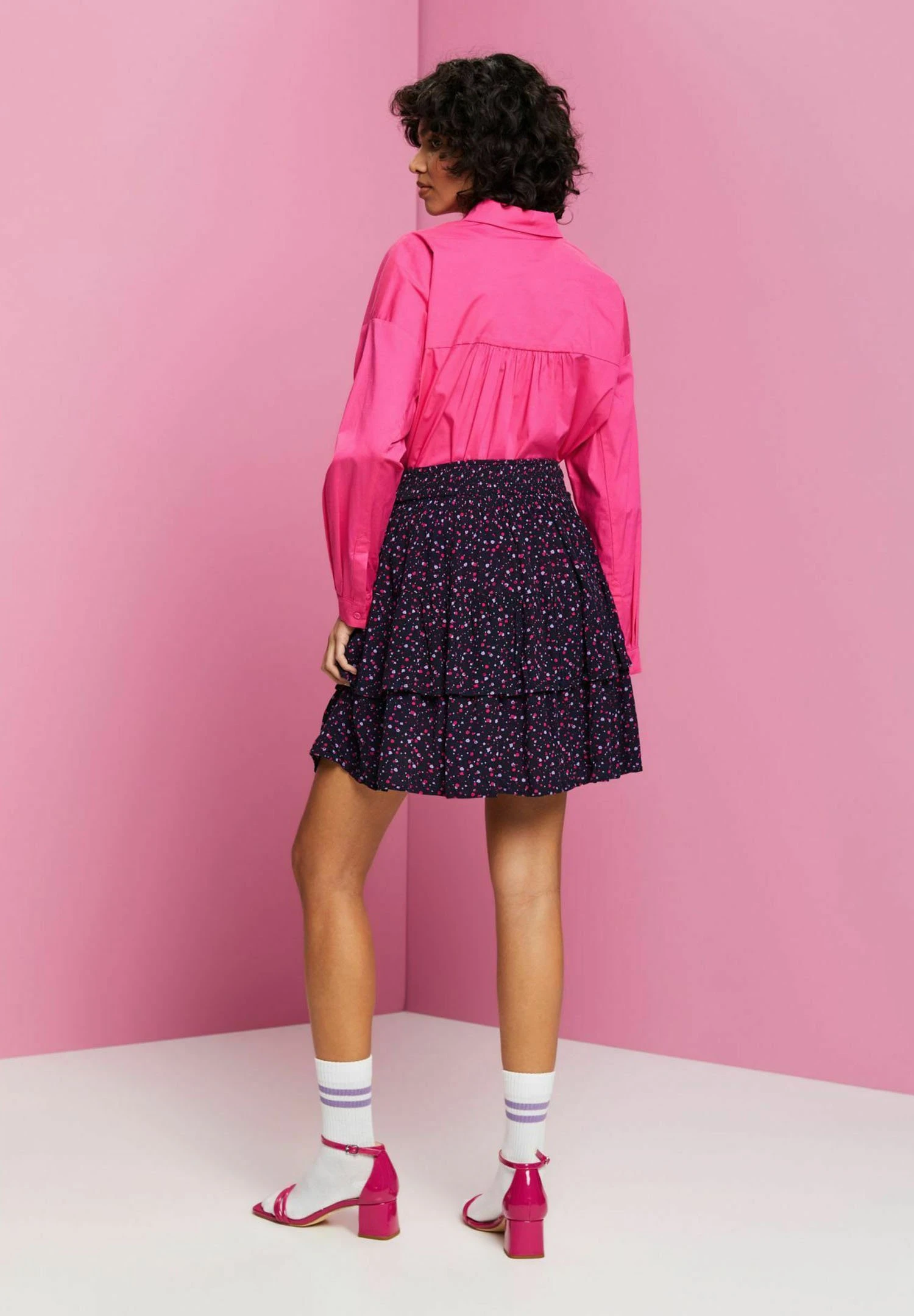 Edc By Esprit Light - A-Lijn Rok - Navy 4 Edc By Esprit Light - A-Lijn Rok - Navy - Afbeelding 4