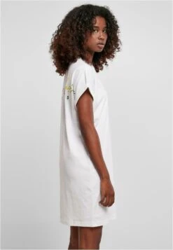 URBAN CLASSICS Ladies Rainbow Tee Dress - Jerseyjurk - White -Only Mode Winkel 2c4f0d635fc848fbb54b32adf8f480b4