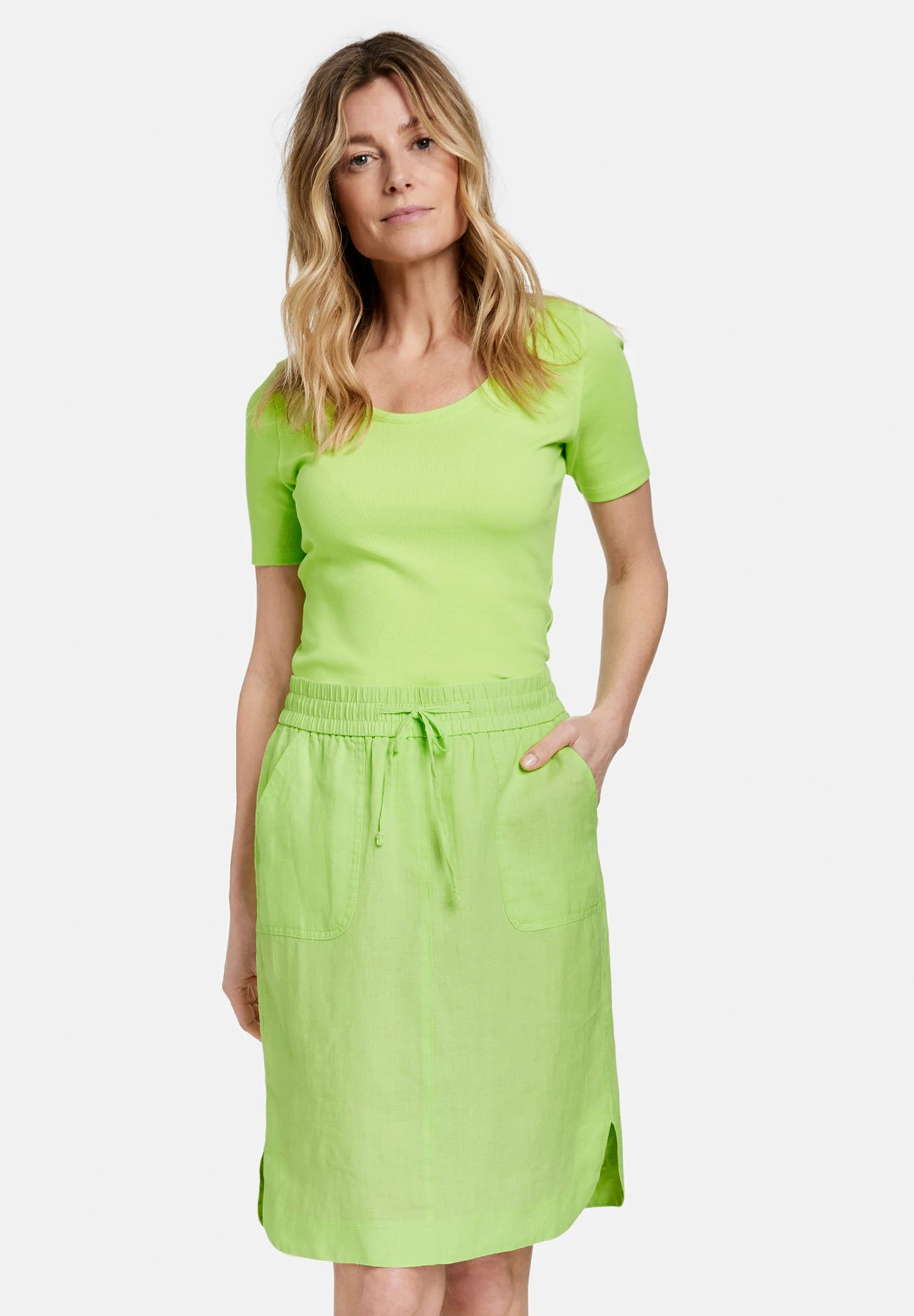 A-Lijn Rok - Light Lime 2 A-Lijn Rok - Light Lime - Afbeelding 2