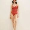 Tom Tailor Tankini Mit Struktur - Bikinitop - Burned Red