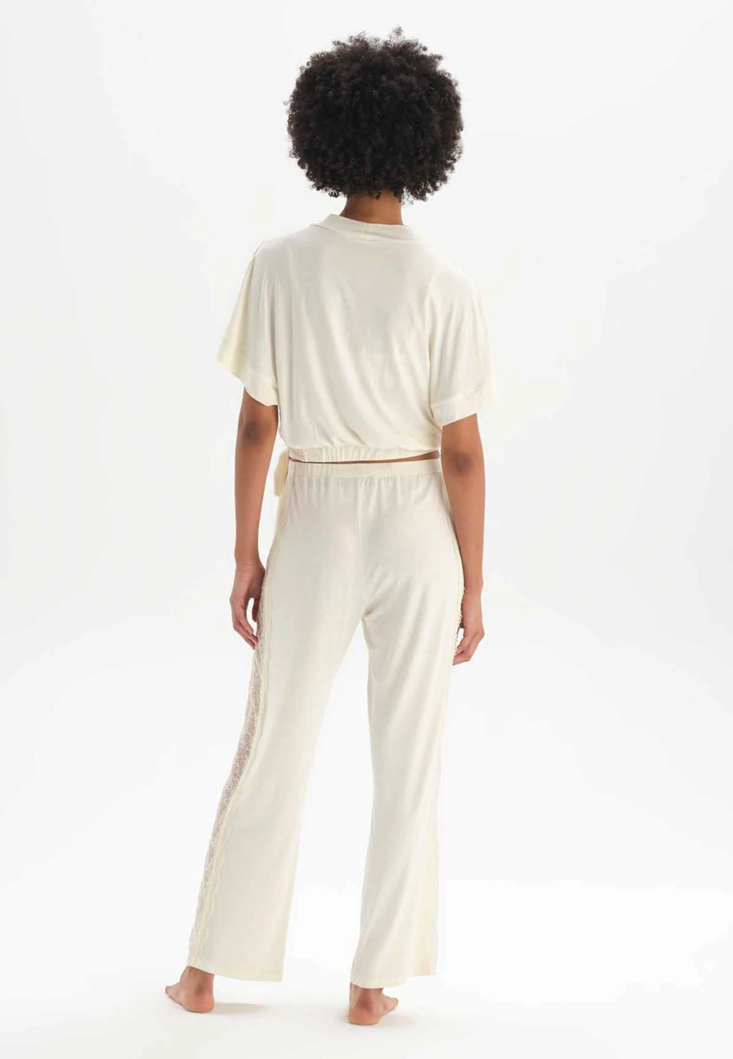 Lace Detailed - Broek - Ecru 7 Lace Detailed - Broek - Ecru - Afbeelding 7