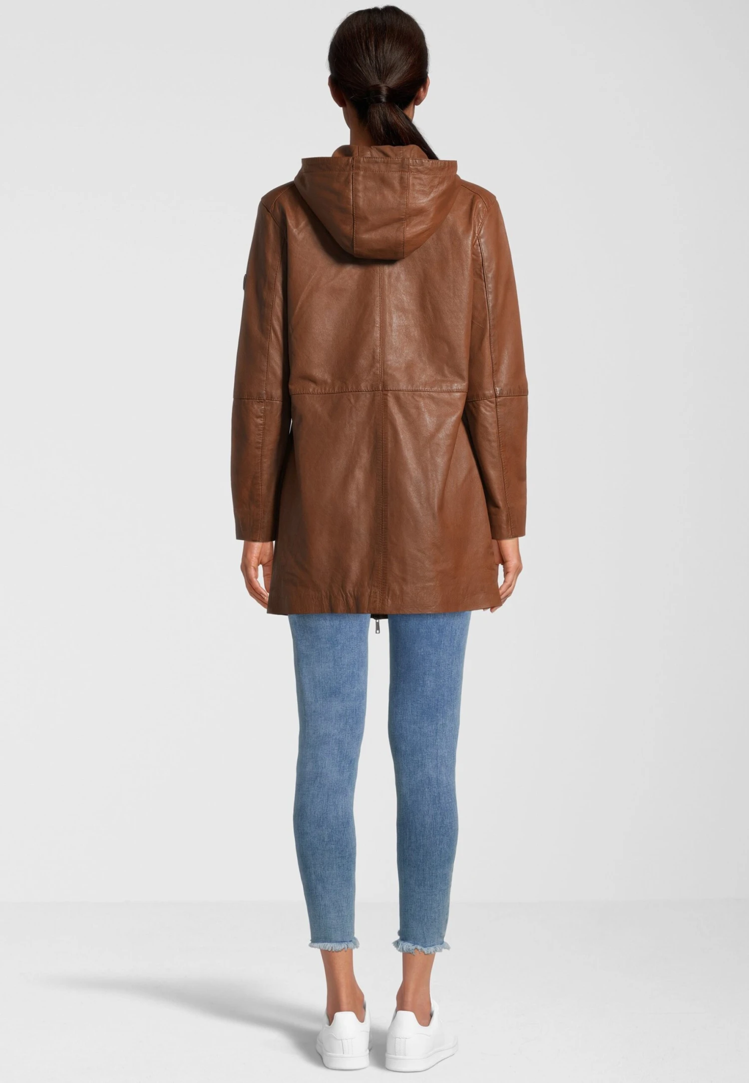 H.I.S Safira - Halflange Jas - D Cognac 2 H.I.S Safira - Halflange Jas - D Cognac - Afbeelding 2