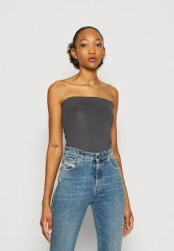 WEEKDAY Act Tube - Top - Off-Black/Dark Grey